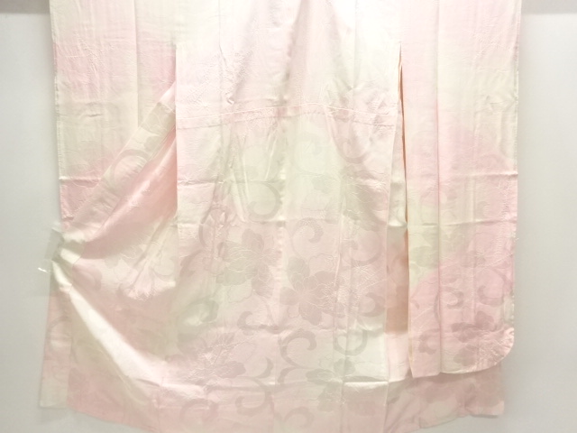 JAPANESE KIMONO / ANTIQUE HITOE JUBAN FOR FURISODE / SILK / SHIBORI / UME